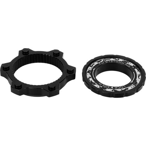 Adaptateur Centerlock pour vélo, en alliage d'aluminium ergonomique, noir. (1/5)
