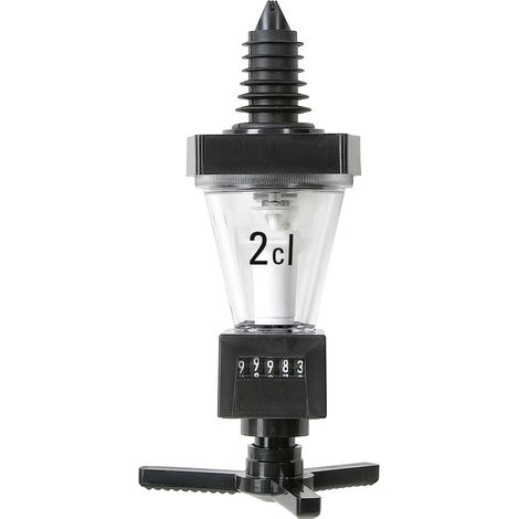 ROYAL Portionierer, Getränkeportionierer, Schnapsspender für Spirituosenflaschen - mit Zählwerk, Schwarz, Ausschankmenge: 40 ml