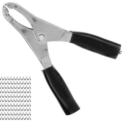 100Pinces Insulées 20A Haute Précision Élastiques avec Gaine PVC pour Câbles d'Essai Expérimental - Lot de 100, Noir (1/5)