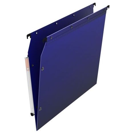 Dossier suspendu plastique pression L'Oblique AZ fond normal pour armoire - bleu - Lot de 10