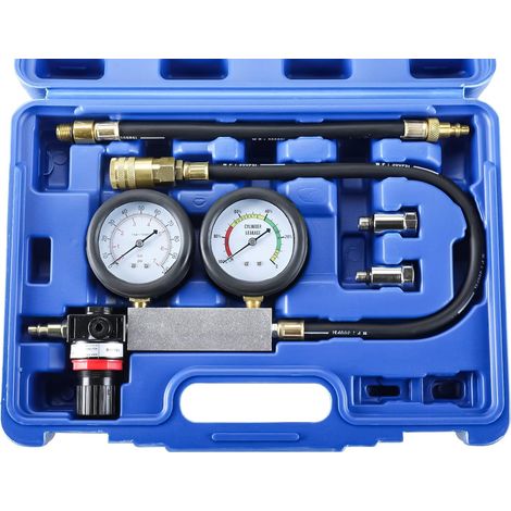 Testeur de Fuite Cylindre, Double Jauge Testeur de Fuite de Moteur à Essence Compatible avec les Bougie d'Allumage 10 12 14 mm (1/5)