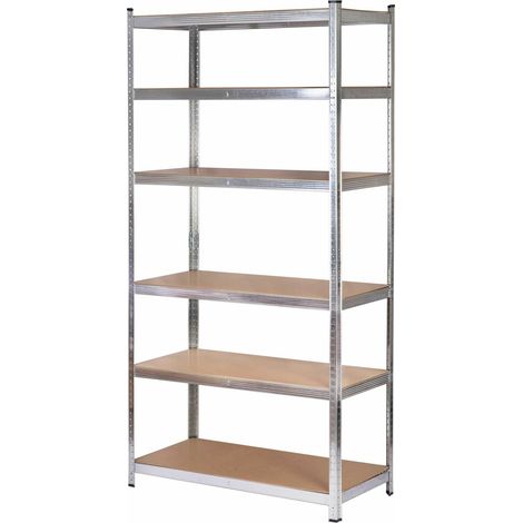 Scaffale a 6 ripiani Awtools, dimensioni 200x90x40 mm, portata 300 kg, montaggio rapido a incastro da 6,0 mm. (1/2)