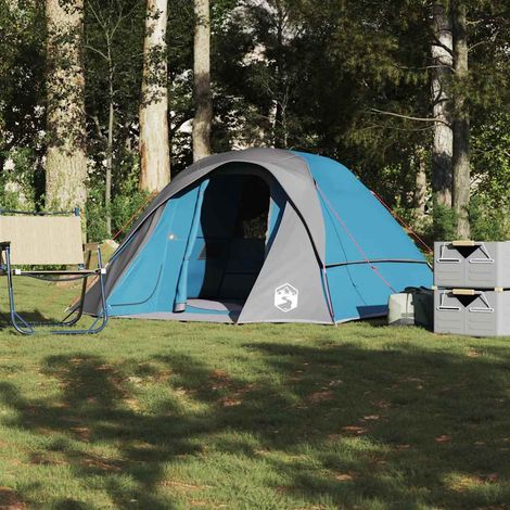 vidaXL Family Tent Cabin 6-Person Blue Waterproof (1/5)