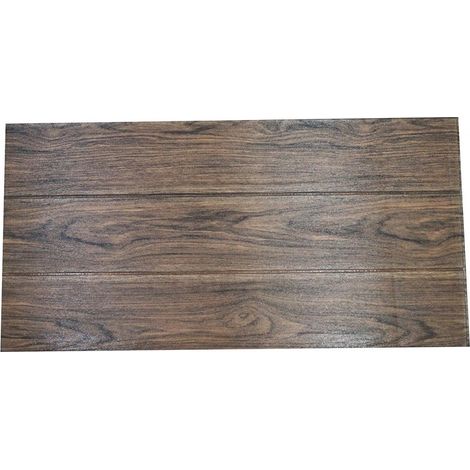 TRADE SHOP - Pannello 77x70cm Effetto Legno Scuro Carta Parati Pvc Parquet 3d Adesiva Muro -