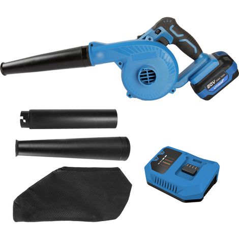Beyamis Souffleur de chantier sans fil 20V - Léger avec 3 vitesses, batterie 2Ah pour feuilles et nettoyage (1/5)