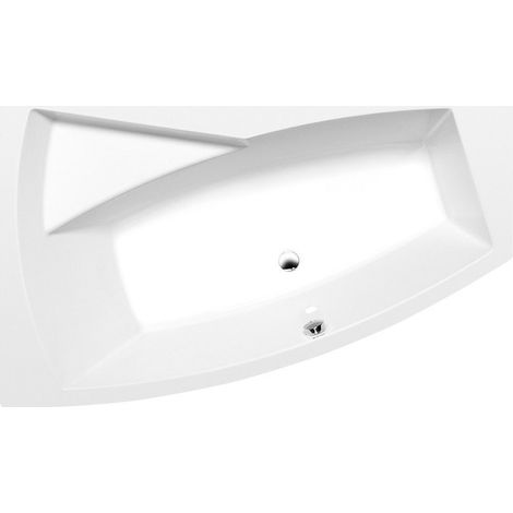 Polysan Baignoires - Baignoire asymétrique EVIA 160 L, 160x100x47 cm, à gauche, blanc 11611