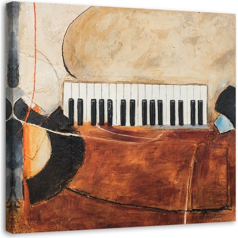 Cadre déco Piano Abstraction 50x50 (1/5)