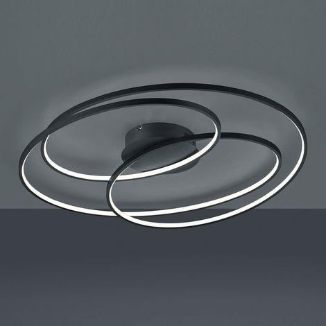 [NEUWERTIG] B-Ware Trio Lighting LED-Deckenlampe Gale Deckenlampe Deckenlicht 80 cm schwarz matt884 (1/2)