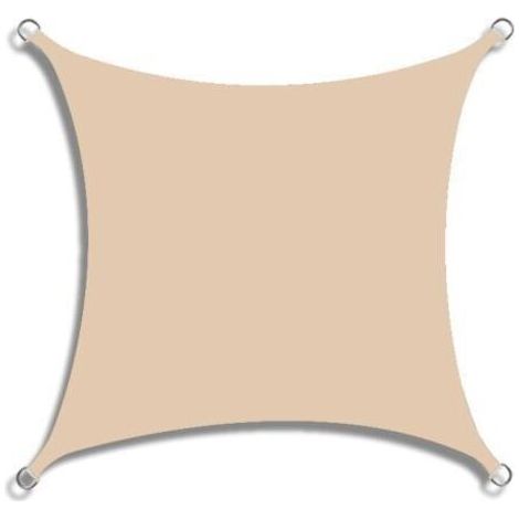Voile d'Ombrage Rectangulaire Imperméable, Polyester Oxford Protection UV 95 %, Indéchirable, Protection Solaire d'Extérieur pour Jardin, Balcon, Terrasse, Patio, Camping（jaune clair，2.5x3m）