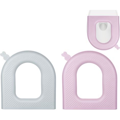 Toilet Seat Cover - O Shaped Washable Plastic Cushion Cover - Cut To Fit Standard Toilet - 1 Pc (1/4)