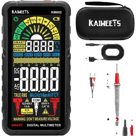 Multimetro digitale, True RMS, 6000 conteggi, KAIWEETS KM602 (1/2)