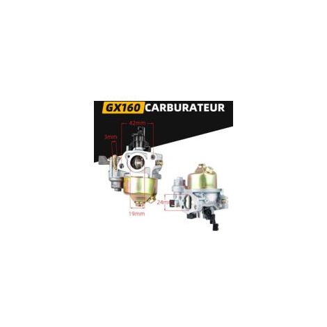 Carburateur GX160 avec lanceur à rappel, bobine d'allumage et filtre à air pour moteurs GX140, GX168 et GX200