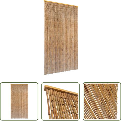 Rideau anti-insectes - Rideau de porte contre insectes Bambou 100 x 200 cm (1/5)