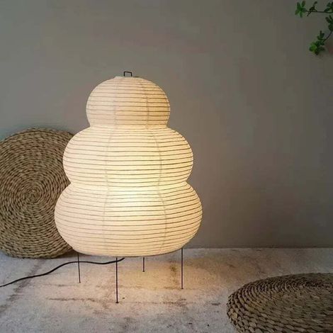 Lampadaire en papier de riz, lampe de table bonhomme de neige à lumière chaude, norme européenne, culot E27, 60 x 40 cm