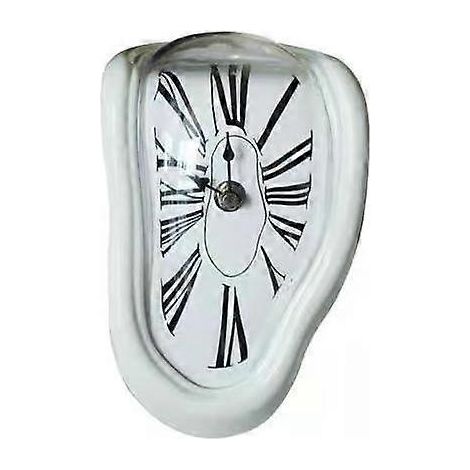 Horloge murale silencieuse à effet fondant surréaliste, style Dali salvadorien, idéale pour la maison, le bureau ou une table. Cadeau parfait pour offrir. (1/5)