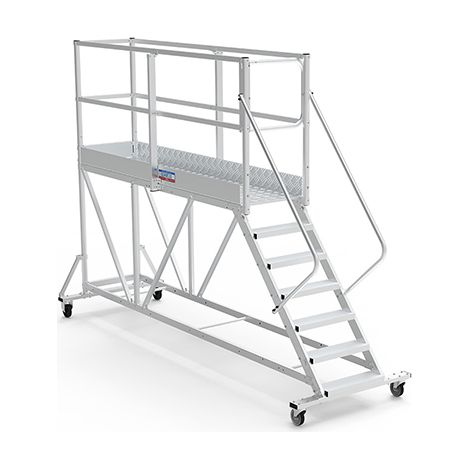 Piattaforma con ruote 8 gradini - Altezza massima di lavoro 3.60m - PTF2508PT-P