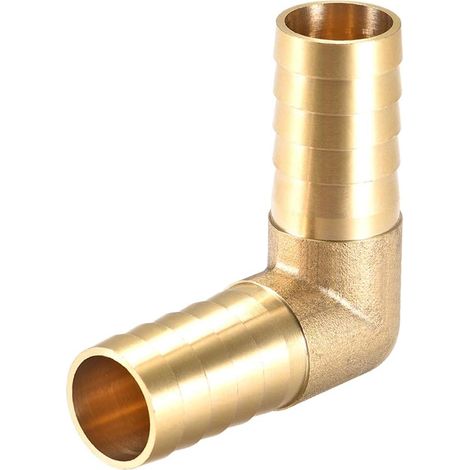 19 mm Fluted Brass Barbed Pipe Fitting 90 Degree Elbow Pipe (1/3)
