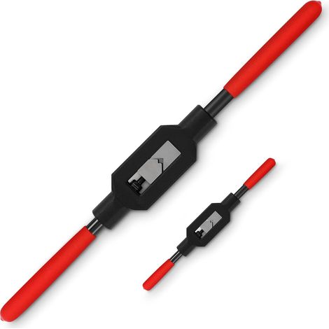 Juego de 2 llaves de carraca ajustables, adecuadas para machos de roscar y cinceles de corte (1/4 pulg. - 3/4 pulg., 1/16 pulg. - 1/4 pulg.)