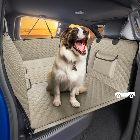 XL Dog Truck Back Seat Extension Large Car Seat Cover Hard Bottom Car Seat Cover for Back Seat Dog Hammock Car Seat Covers Waterproof for Dogs (1/5)