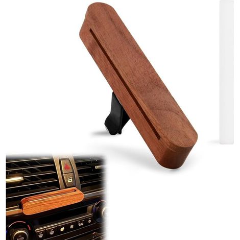 Elegante deodorante per auto in legno di noce: diffusore compatto per interni auto, fragranza a lunga durata e design raffinato.