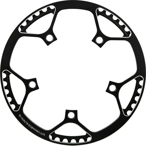 MEIJUN Couronne de Vélo 53T en Alliage d'Aluminium CNC pour Réparation de Chaîne de VTT (Noir) (1/5)