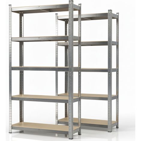 Schwerlastregal Lakota 2er Set Traglast bis 875 kg Verzinkt 180 x 90 x 40 cm