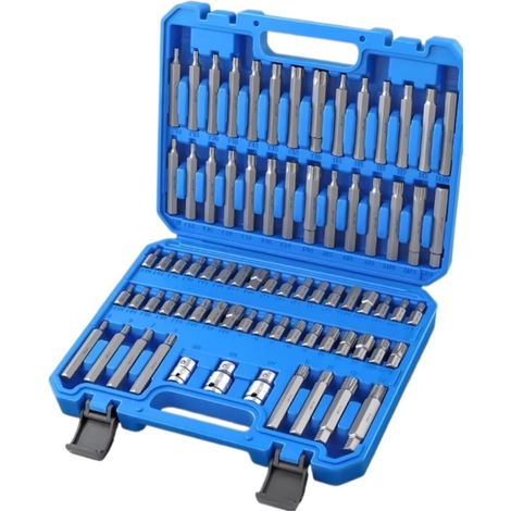 75 Pièces Jeu de Clés à Cliquet Jeu De Douilles De Tournevis Jeu D'embouts En Étoile Jeu D'embouts Hexagonaux À 12 Points Torx Adaptateur Douille Phillips