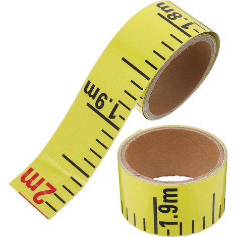 Règle Autocollante de Mesure du Niveau D'eau pour Piscine et Tuyau en Pvc Jaune, Haute Précision, Design Auto-adhésif, Pack de 2 Pièces pour Accessoire Piscine (1/5)