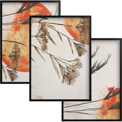 Affiches murales encadrées de noir, ensemble de chambre Boho Grass (1/5)