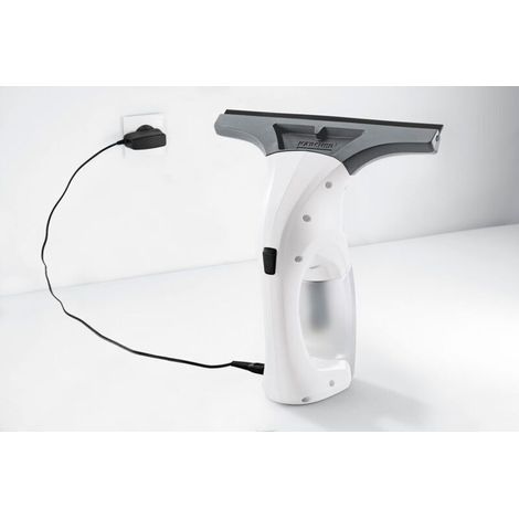 Nettoyeur de Vitres Plus, Autonomie de Batterie : 25 min, Affichage LED, Réservoir d'Eau Sale : 100 ml, Poids : 0,5 kg, Pulvérisateur avec Microfibres, 20 ml Nettoyant Vitres Concentré (1/4)
