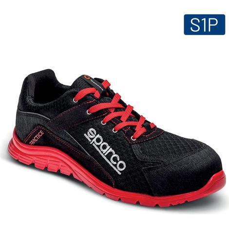 Sparco 07517NRRS Praxis-Sicherheitsschuhe Jacques S1P SRC Rot/Schwarz 48
