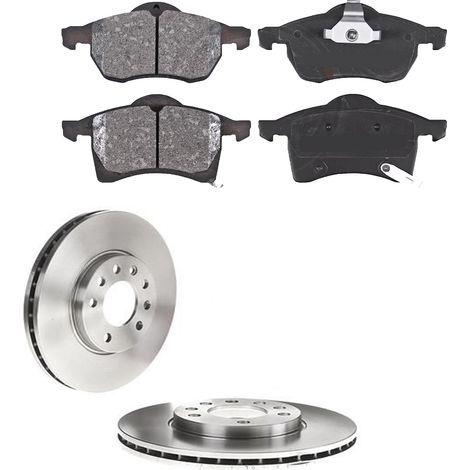 KIT FRENI ANTERIORI compatibile con OPEL ASTRA H / CLASSIC 2 VOLUMI/CODA SPIOVENTE (A04) - DISCHI + PASTIGLIE OEM: P 59 045 / 16953 , 18245 /SOSTITUZIONE DIRETTA/BASSA POLVERE/SILENZIOSO (1/5)
