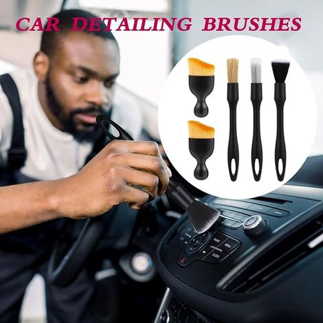 Car Cleaning Brush, Car Detailing Brush, Car Interior Cleaning Kit, Car Rim Brush, Cleaning Accessory, for Cleaning Rims, Car Interiors, Dashboard. (1/3)