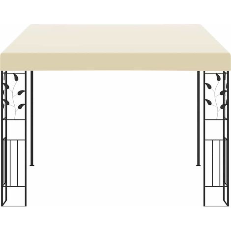 Gazebo Chiosco a Parete 3x3x2,5 m Crema (1/5)