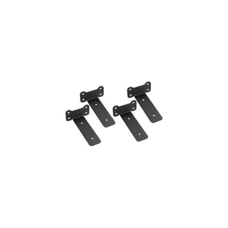 4 Pcs Equerre Etagere Murale, Support Étagère Flottants Robustes Noirs, (Style oreille de chat, noir 125MM) (1/5)
