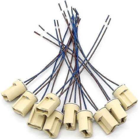 Lot de 10 douilles céramiques G9 pour lampes halogènes, connecteur céramique, douille G9 250 V. (1/5)