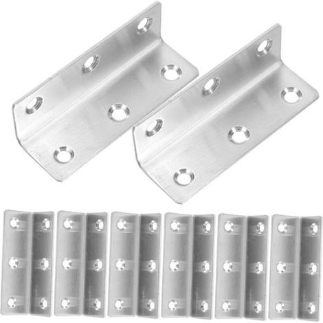 8 Stück hochbelastbare Flachwinkel, Möbelstützen, Metallwinkel für Holz- und Metallschränke (1/4)