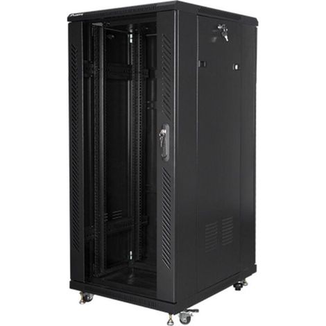 Lanberg FF01-6827-12B armoire murale noire 27U métal (1/3)