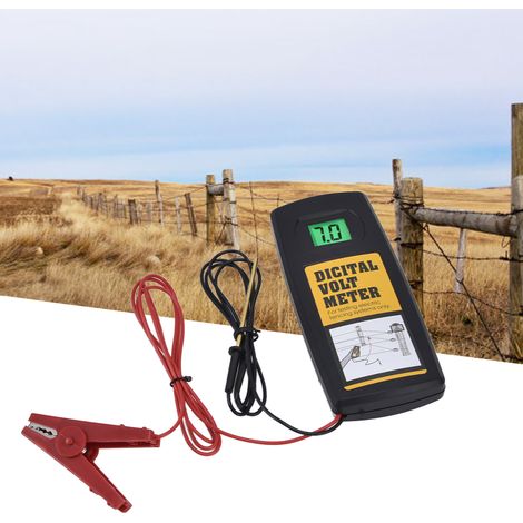 Testeur de tension électronique pour clôture avec écran LCD, testeur de clôture numérique, 9,9 kV, pour une utilisation en ranch, avec rétroéclairage, livré sans pile. (1/5)