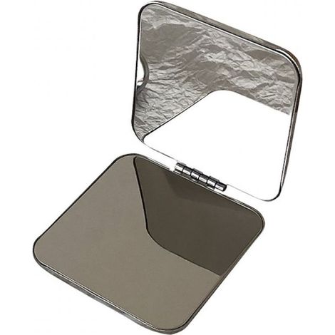 1 Miroir de poche carré double face portable pour étudiants maquillage voyage (1/5)