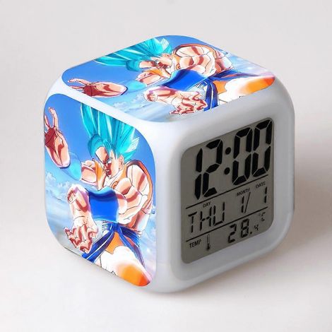 Réveil numérique pour enfants, réveil LED Dragon Ball à couleurs changeantes, avec thermomètre et veilleuse, un cadeau idéal pour les garçons et les filles. (1/5)