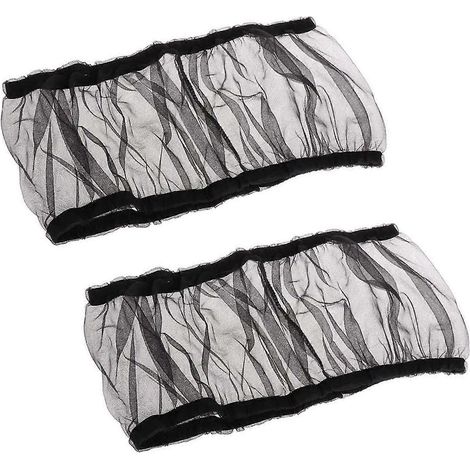 2x Vogelkäfig-Abdeckung, Samenfänger, Nylon-Vogelkäfig-Netz, Netzabdeckung, Rockschutz (schwarz) (1/4)