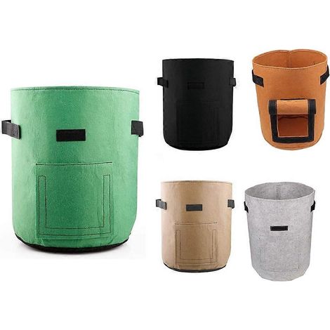 10 Gallon jardinière sac plantation Pouch avec poignées et Easy pour Open Access Flap tissu pot pour Carrot Onion légume (1/5)