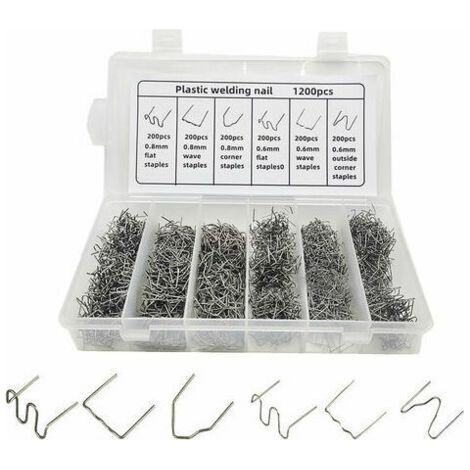 Agrafes Chaudes De Réparation En Plastique Automatique Pour La Réparation De Soudure En Plastique De Pare-Chocs De Voiture, 1200PCS (1/3)
