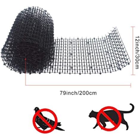 Barriera anti-animali in plastica, 200x30 cm, ideale per gatti e cani (1/4)