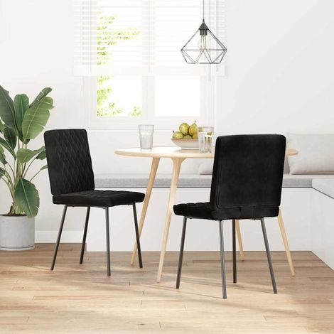 Maison Exclusive - Sedie da Pranzo 2 pz Nere in Velluto (1/5)