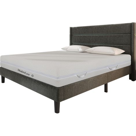 Matelas 180x200 7 zones H2/H3 déhoussable blanc OKMYHOME (1/5)