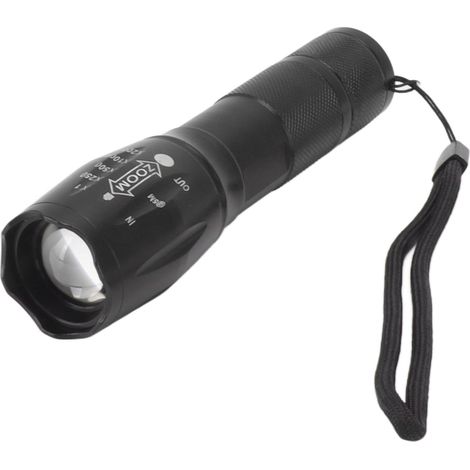 Lampe torche LED étanche, rechargeable et portable, idéale pour promener son chien, voyager ou faire de la randonnée. (1/5)
