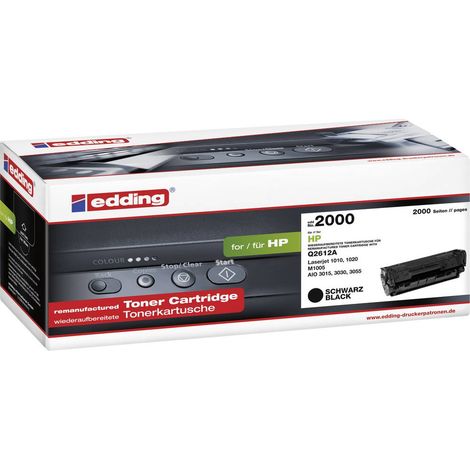 Edding Toner remplace HP 12A compatible noir 2000 pages EDD-2000 18-2000 (1/2)