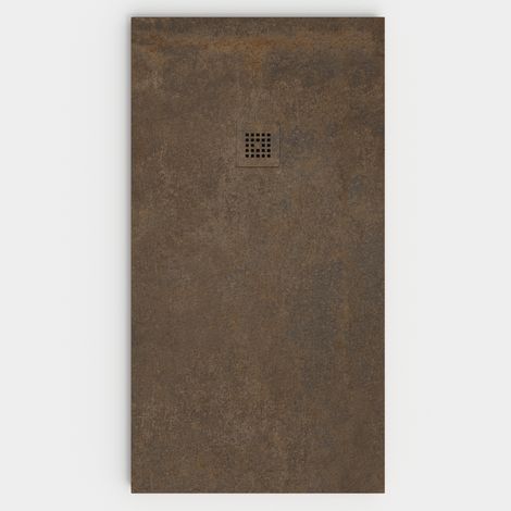 VAROBATH - Receveur de douche 3D 100x200 - Modèle BROWN effet ciment (1/5)